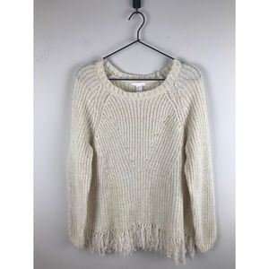 Cream cable knit style sweater